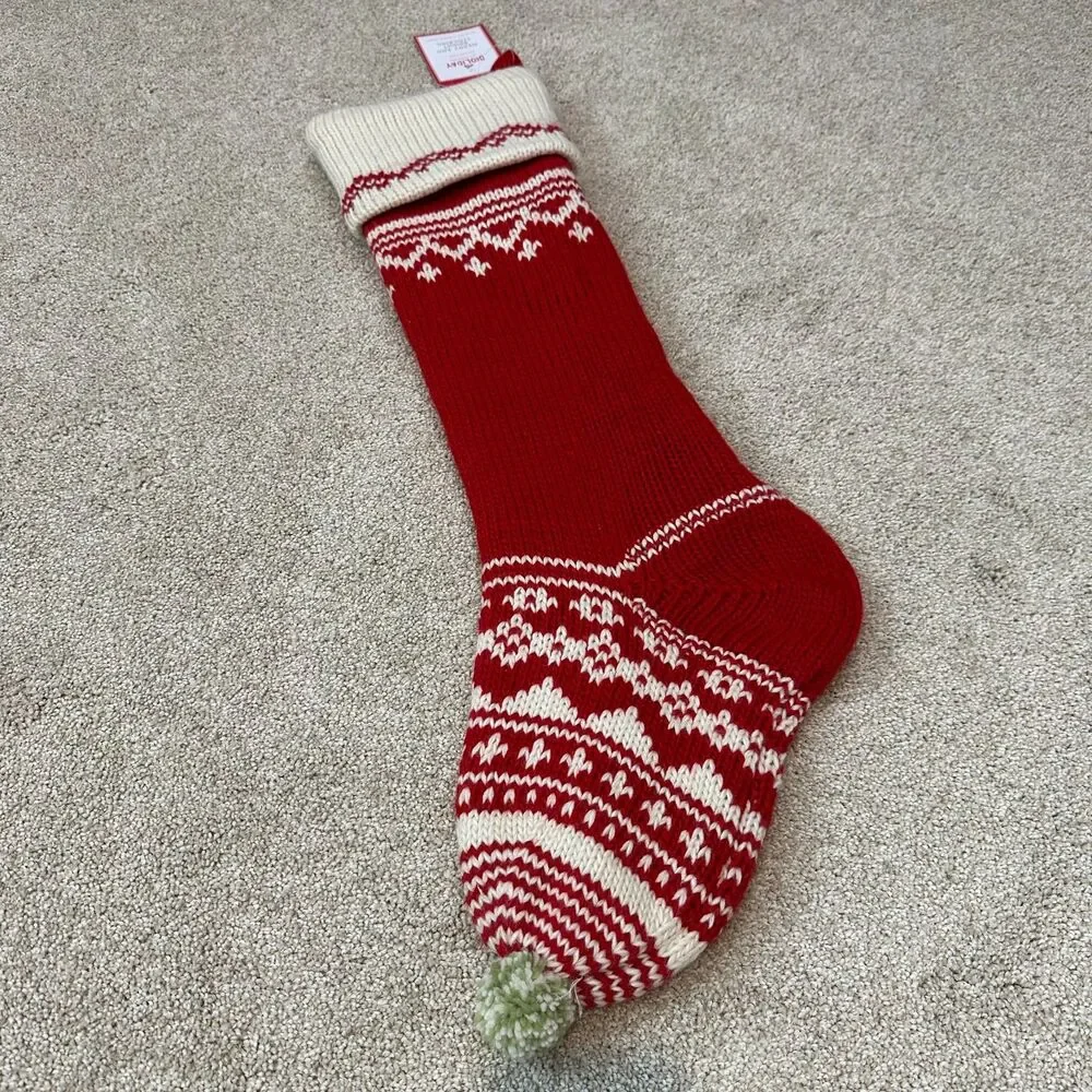 Pottery Barn Kids Reindeer Merry & Bright Christmas Stocking